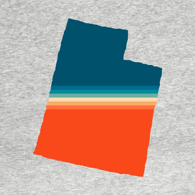 Utah State Retro Map by n23tees